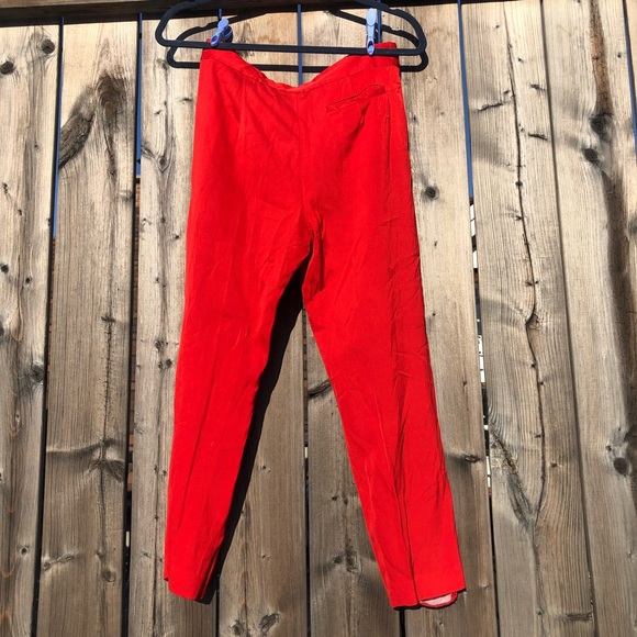 All Saints Red pleated Cedie Sky pants pre-loved - Picture 5 of 13